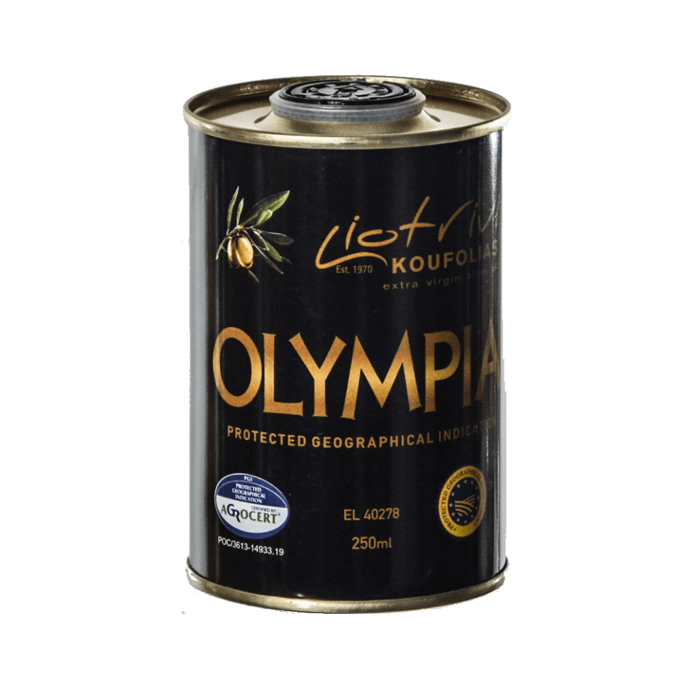Extra Virgin Olive Oil PGI Olympia Metal Can 250ml Olympian Koufolias